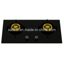 Supreme Two Brass Burner Gas Hob (8mm Glass)